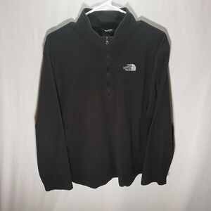 The North Face Fleece Quarter Zip Pullover Black XL | TNF Logo